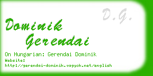 dominik gerendai business card